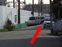 川崎大師方面から（大師道を使って)