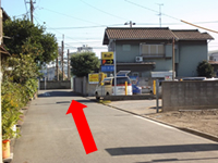 川崎大師方面から（大師道を使って)